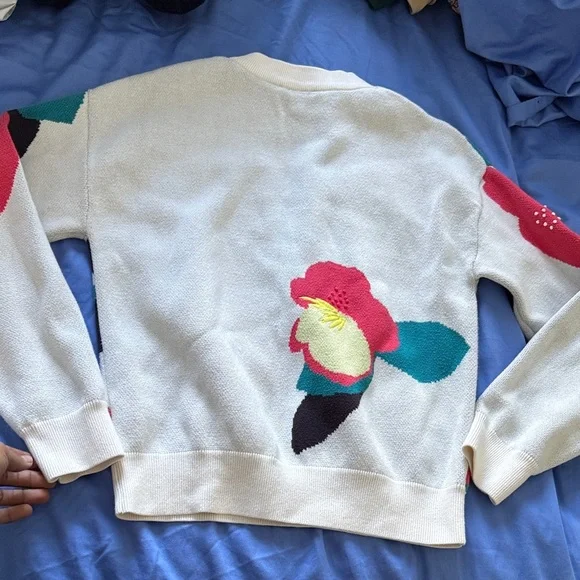 & OTHER STORIES Floral Patterned Sweater 100% cotton size XS - Picture 10 of 13